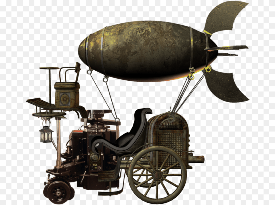 Machine Background Flying Machine Steampunk Artwork, Wheel, Mortar Shell, Weapon Free Png