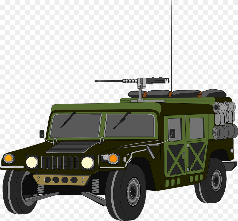 Machine Gun Car, Jeep, Transportation, Vehicle, Wheel Png