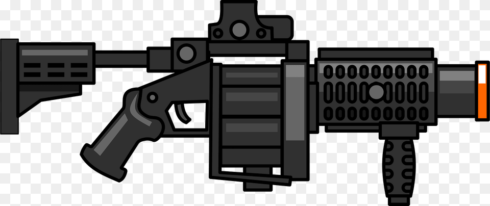 Machine Gun Clipart, Firearm, Rifle, Weapon, Bulldozer Png Image