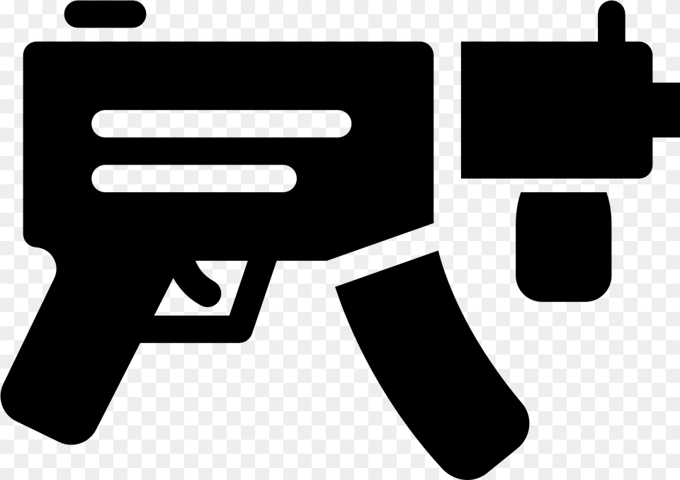 Machine Gun Clipart High Powered Submachine Gun, Gray Png Image