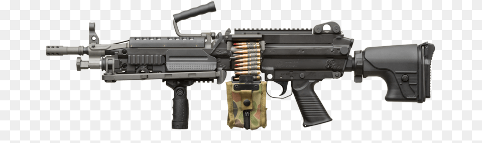 Machine Gun Fn Minimi, Firearm, Machine Gun, Rifle, Weapon Png Image