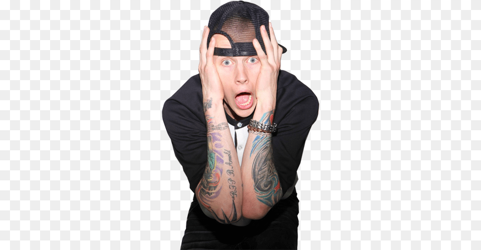 Machine Gun Kelly Machine Gun Kelly, Person, Skin, Tattoo, Face Png