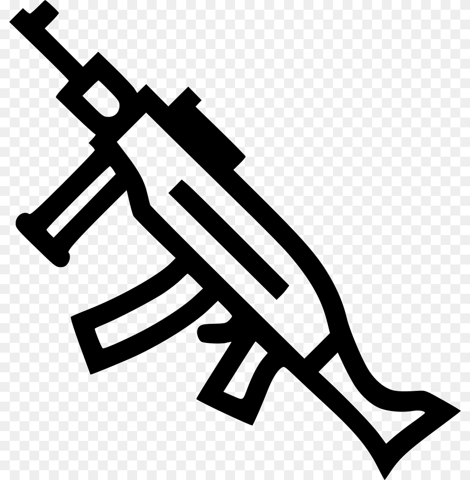 Machine Gun Machine Gun Icon, Firearm, Rifle, Stencil, Weapon Png Image