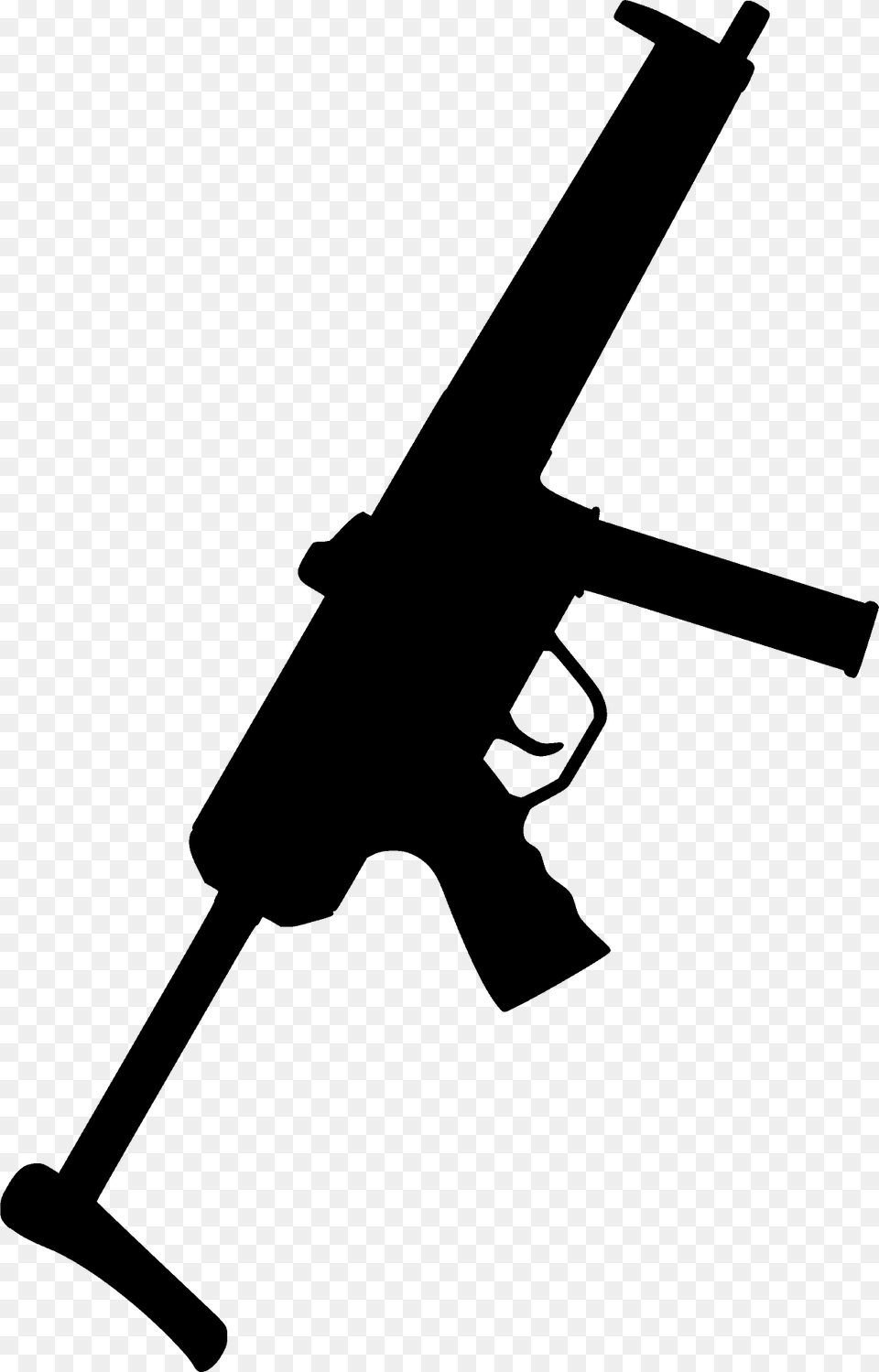 Machine Gun Silhouette, Firearm, Machine Gun, Rifle, Weapon Free Png Download