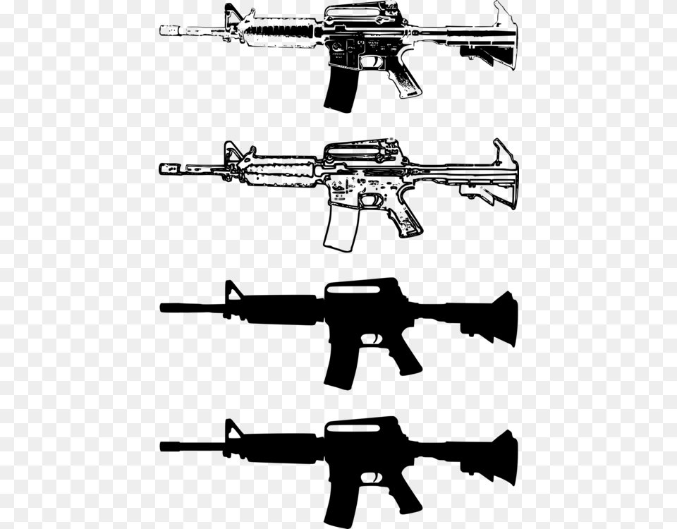 Machine Gunsniper Riflegun Barrel Ar 15 Svg, Gray Png Image