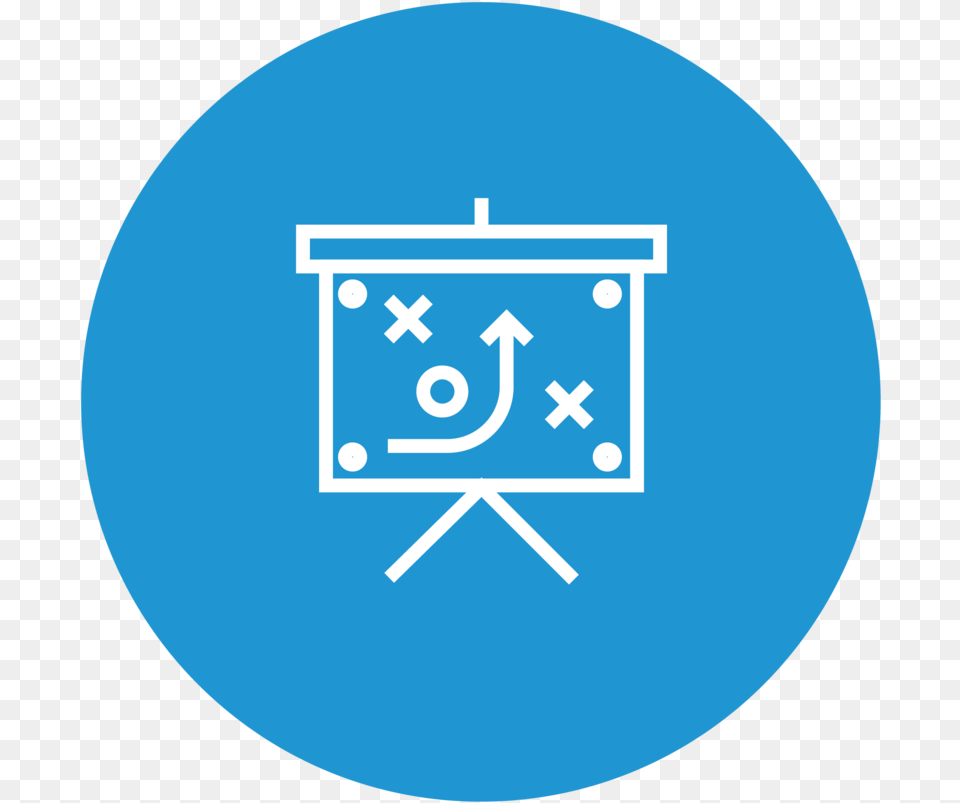 Machine Learning Icon Blue Strategy Icon Blue Circle, Disk, Nature, Outdoors Png