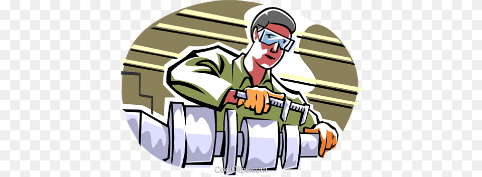 Machine Shop Worker Royalty Vector Clip Art Illustration, Architecture, Building, Factory, Baby Free Transparent Png