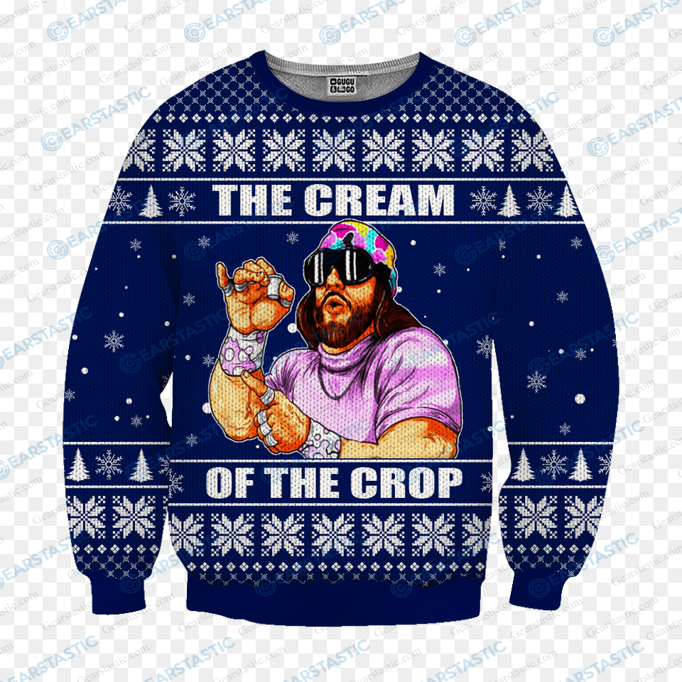 Macho Man Randy Savage Sweater, Clothing, Knitwear, Sweatshirt, Sleeve Png