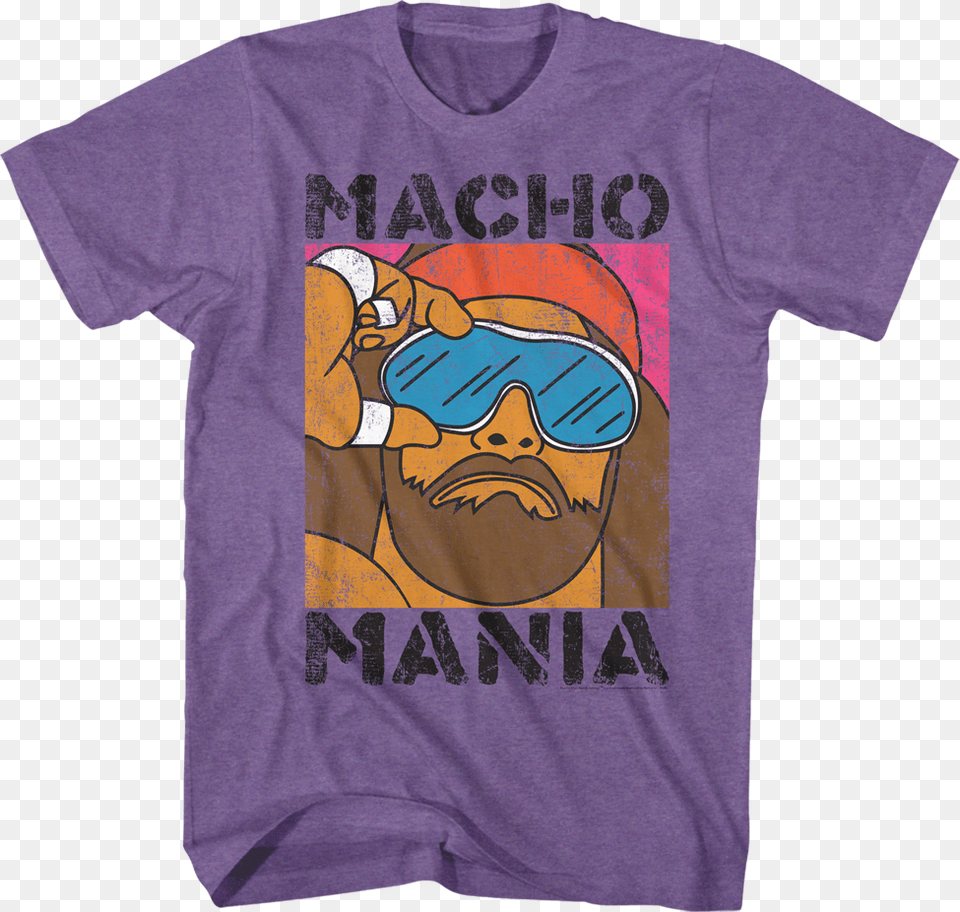 Macho Mania Randy Savage Shirt T Shirt, Clothing, T-shirt, Person, Face Free Transparent Png
