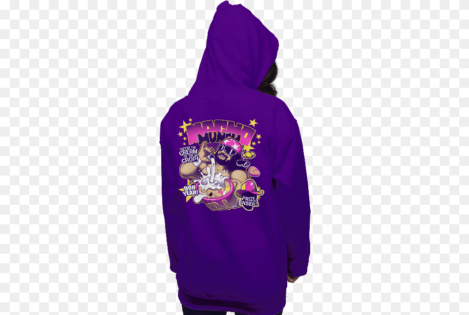 Macho Munch Shirt, Clothing, Hoodie, Knitwear, Sweater Png Image