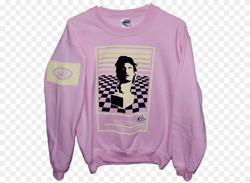 Macintosh Plus Floral Shoppe Evil, Clothing, Sweatshirt, Sweater, Knitwear Png