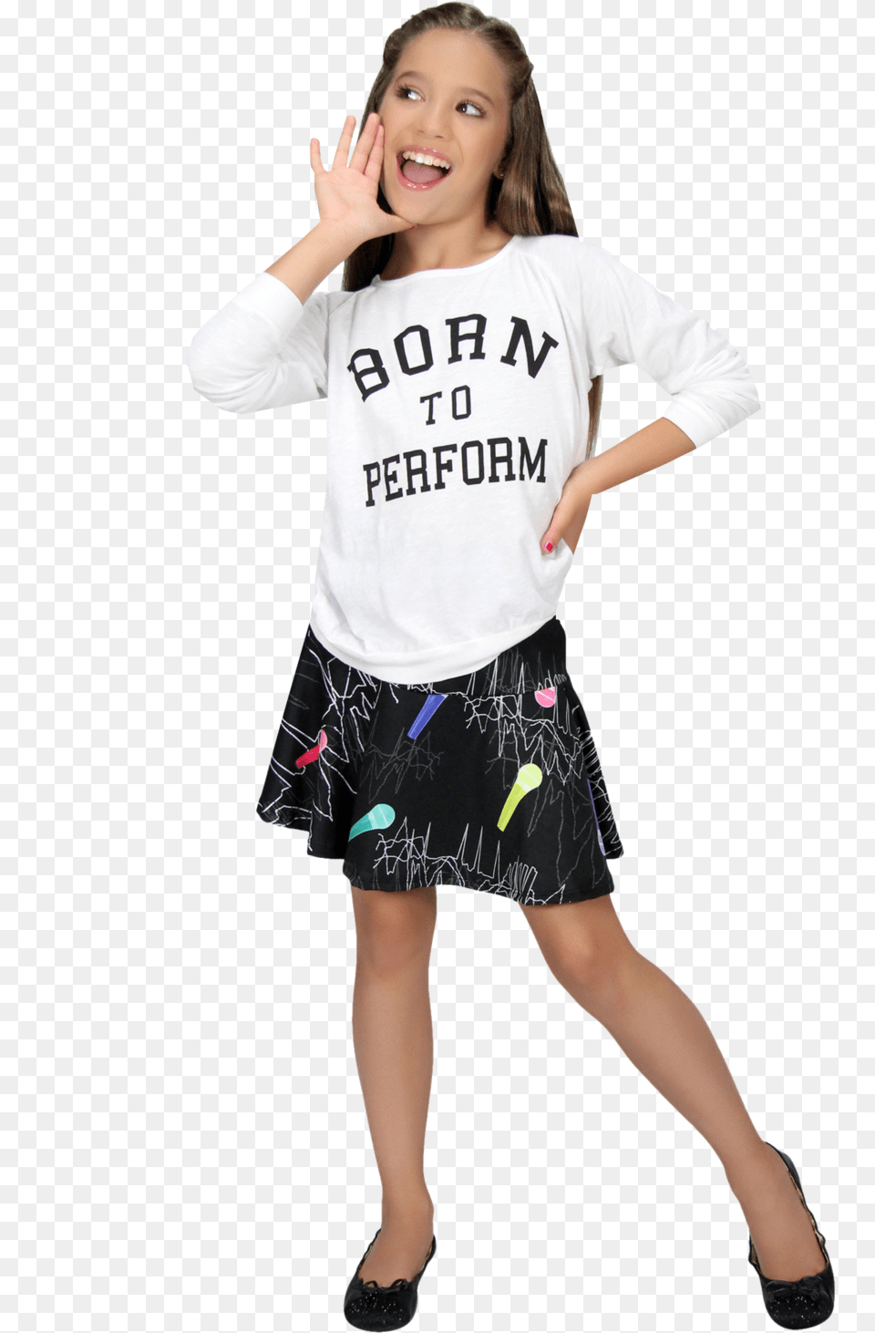 Mackenzie Ziegler Normal Clothes, T-shirt, Clothing, Skirt, Person Png