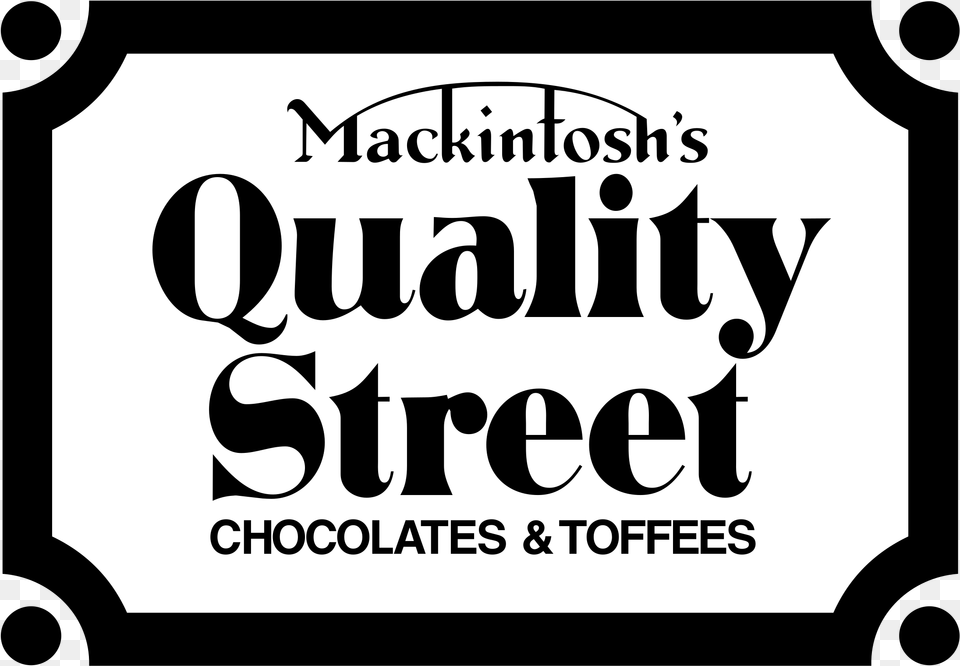 Mackintosh S Quality Street Logo Transparent, Text, Paper Free Png