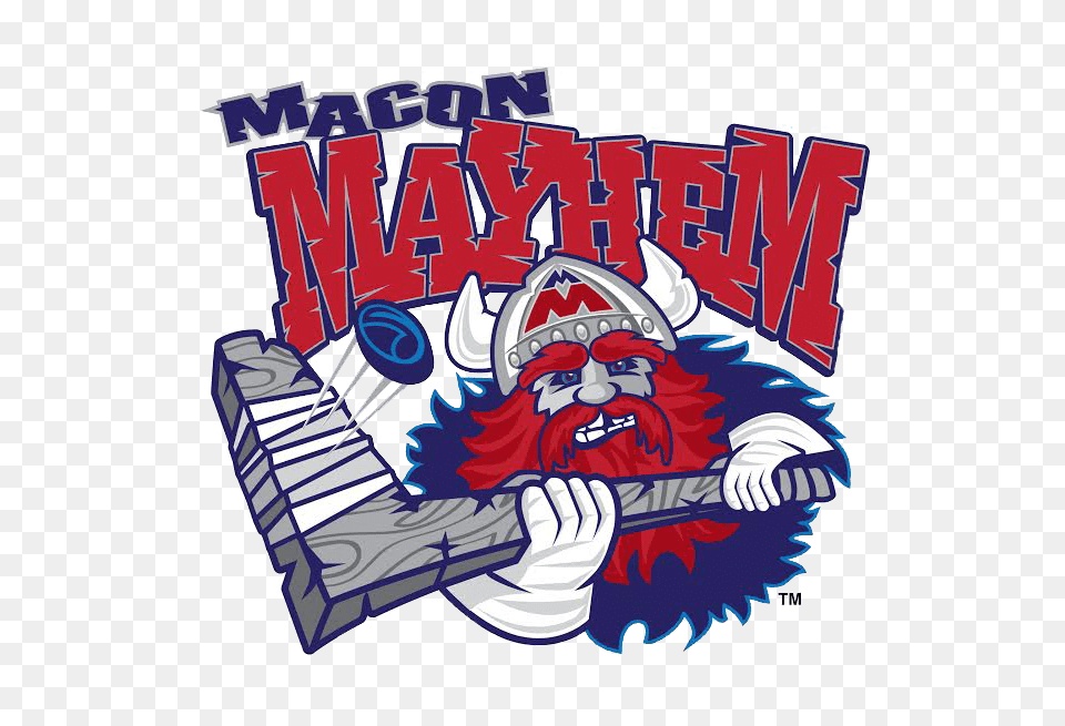 Macon Mayhem Logo, Book, Comics, Publication, Baby Png