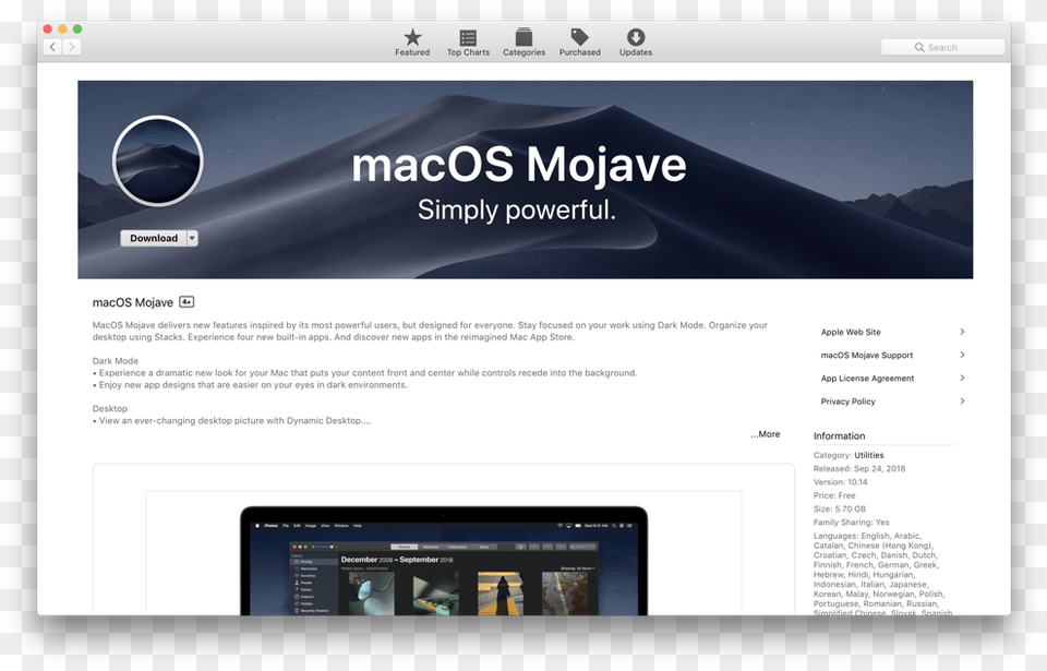 Macos Mojave Final App Store Mojave Download, File, Webpage, Aircraft, Airplane Png Image