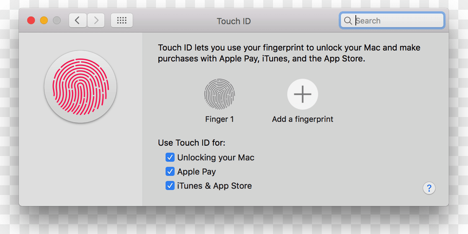 Macos Touch Add A Fingerprint, Text Free Transparent Png
