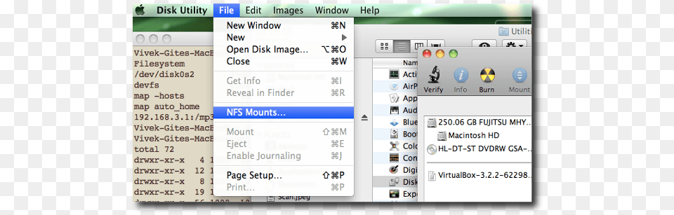 Macos X Mount Nfs Share Set An Client Nixcraft Mac Nfs Mount, File, Text, Webpage, Electronics Free Transparent Png