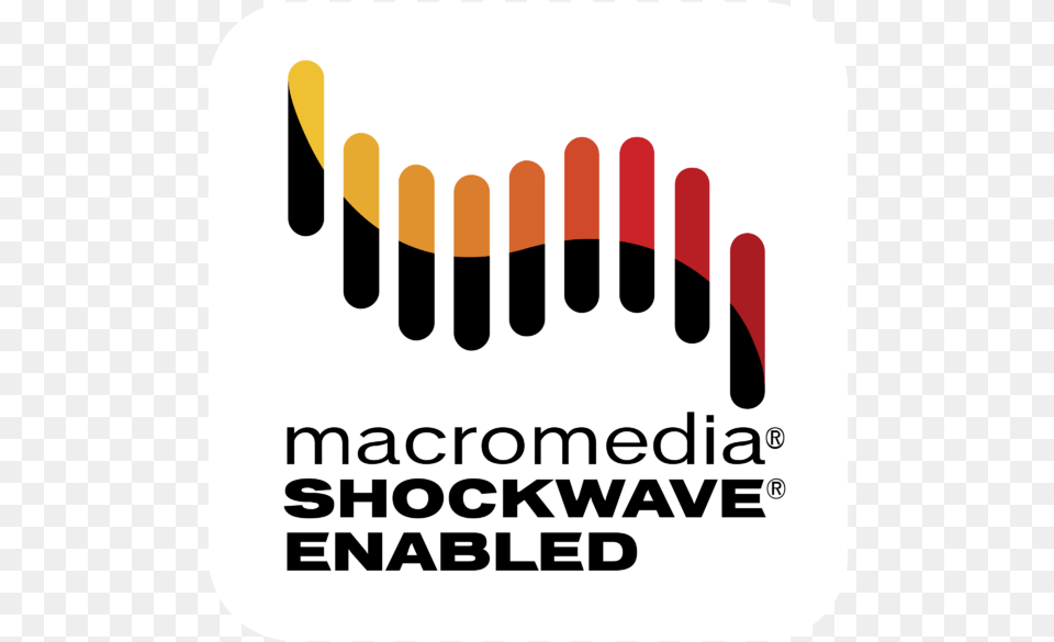 Macromedia Shockwave Enabled Logo Transparent Amp Transparency, Advertisement, Smoke Pipe Free Png Download