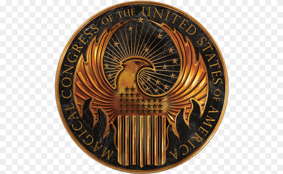 Macusa Insignia Fantastic Beasts Magical Congress, Logo, Emblem, Symbol, Coin Free Transparent Png