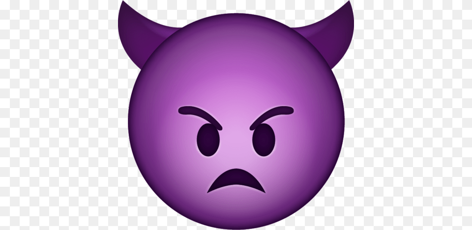 Mad Devil Emoji Transparent Background, Purple Free Png
