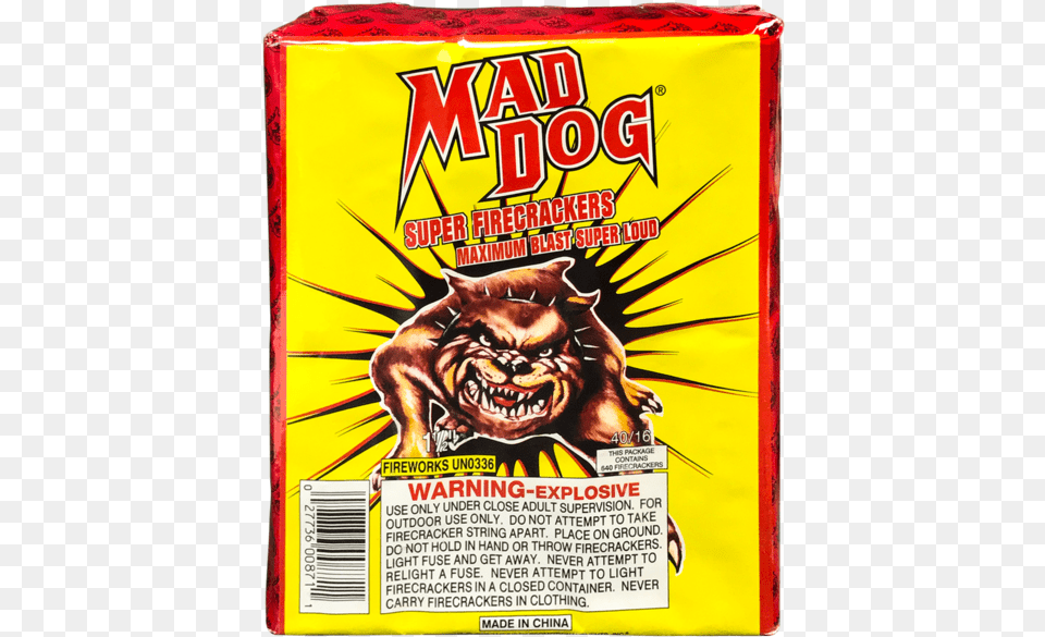Mad Dog Firecrackers Tnt Fireworks, Book, Publication, Animal, Mammal Png
