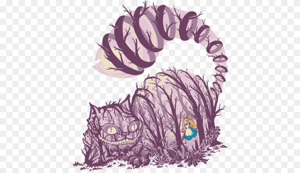 Mad Drawing Cheshire Cat Cheshire Cat Sticker, Accessories, Bag, Handbag, Purple Free Transparent Png