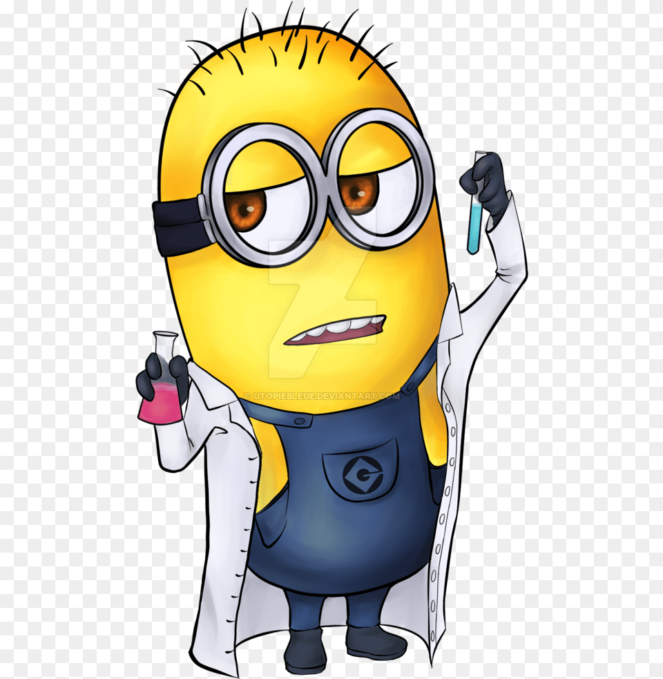 Mad Drawing Minion Laboratory Mad Scientist Cartoon, Person, Cleaning Png Image
