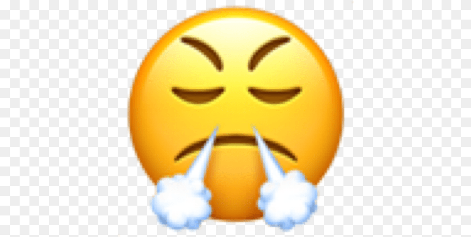 Mad Emoji Yellow White Grr Gr Grrr Smoke Out Of Nose Emoji, Nature, Outdoors, Sky, Sun Png Image