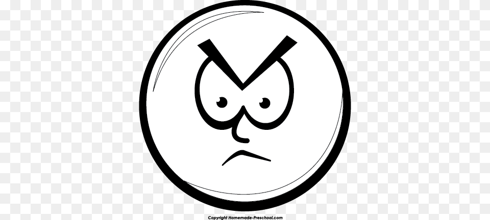 Mad Face Clip Art Black And White, Stencil, Symbol Free Png Download