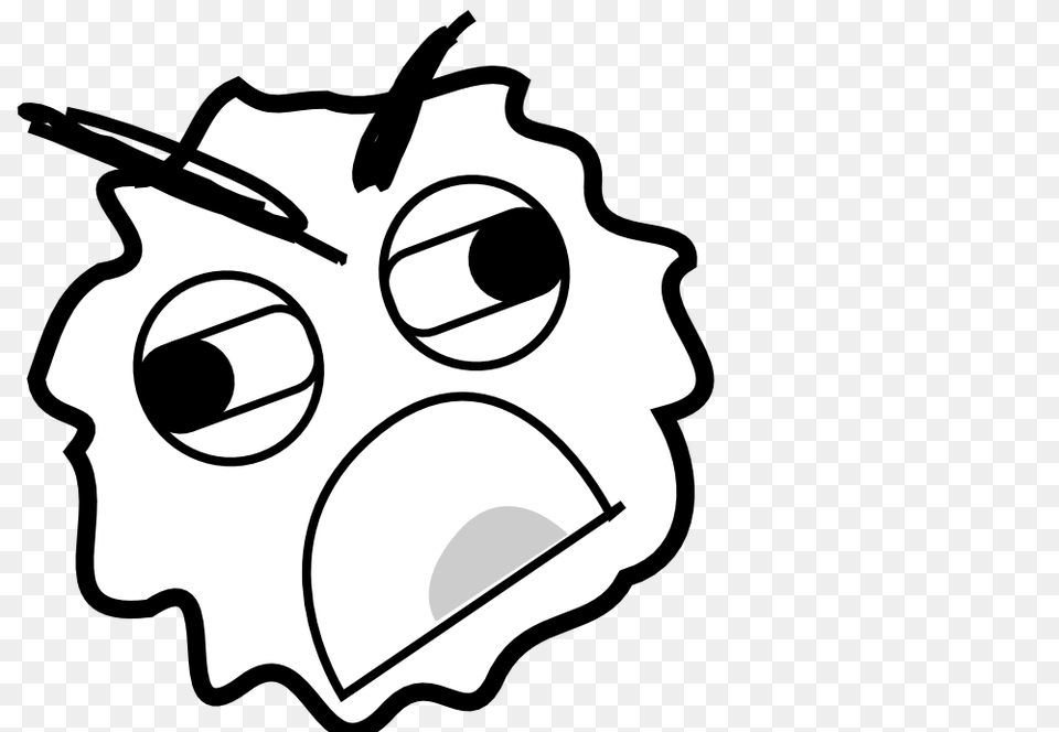 Mad Face Clip Art Black And White Angry Face Clip Art Black, Stencil, Ammunition, Grenade, Weapon Png Image
