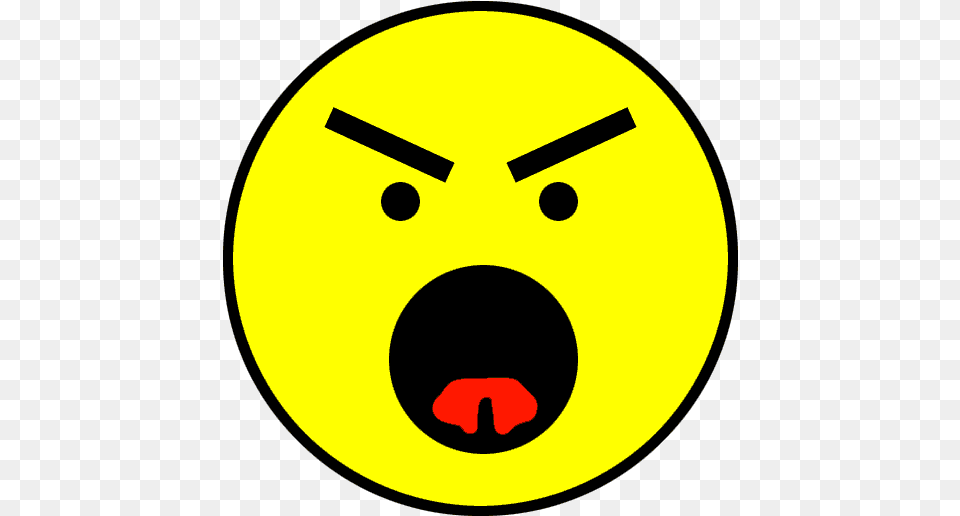 Mad Face Emoji Download Clip Art Angry Emoticon Face Clipart, Disk, Symbol Free Transparent Png