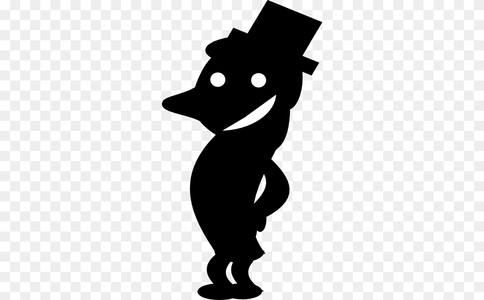 Mad Hatter 6 Svg Clip Art For Web, Silhouette, Stencil, Animal, Cat Png Image