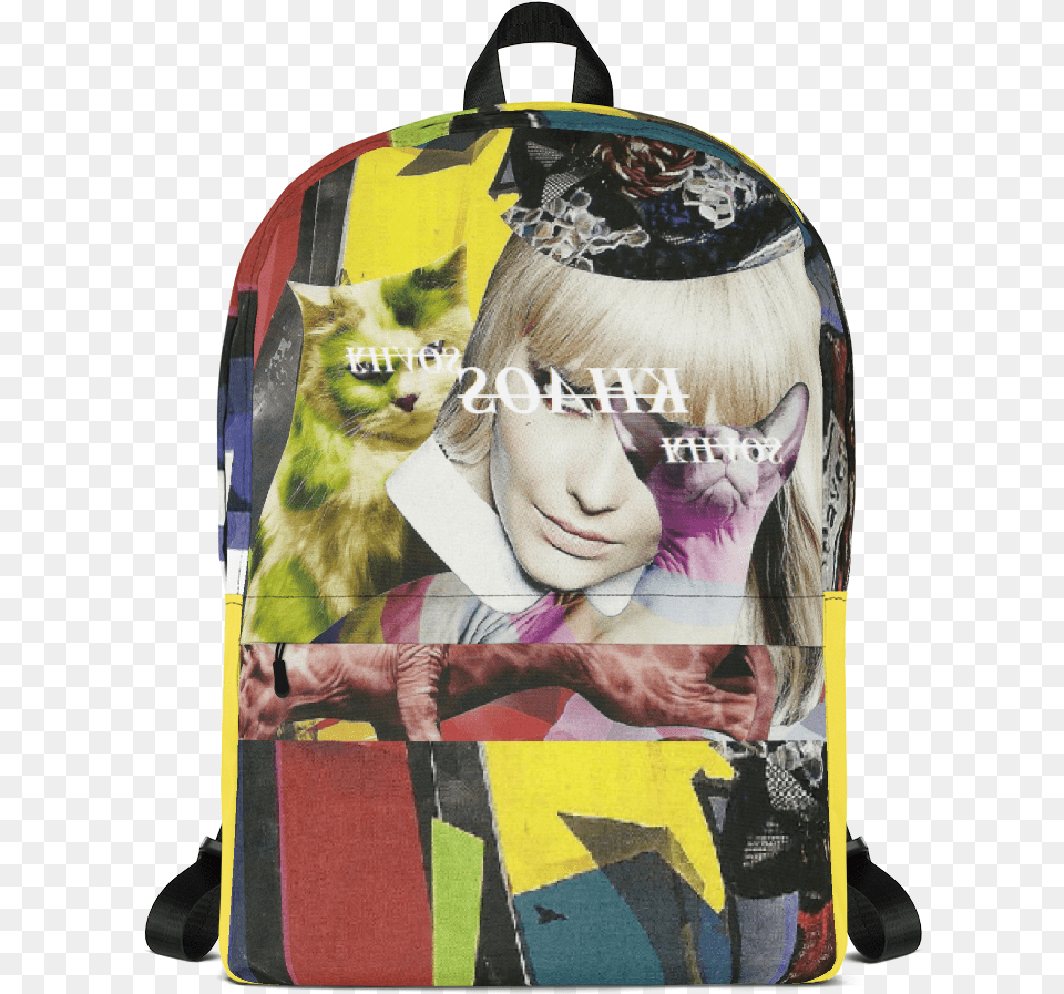 Mad Hatter Back Pack Animal Print, Bag, Backpack, Woman, Person Png Image