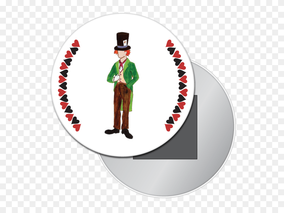 Mad Hatter Button Magnet, Photography, Adult, Person, Man Free Transparent Png