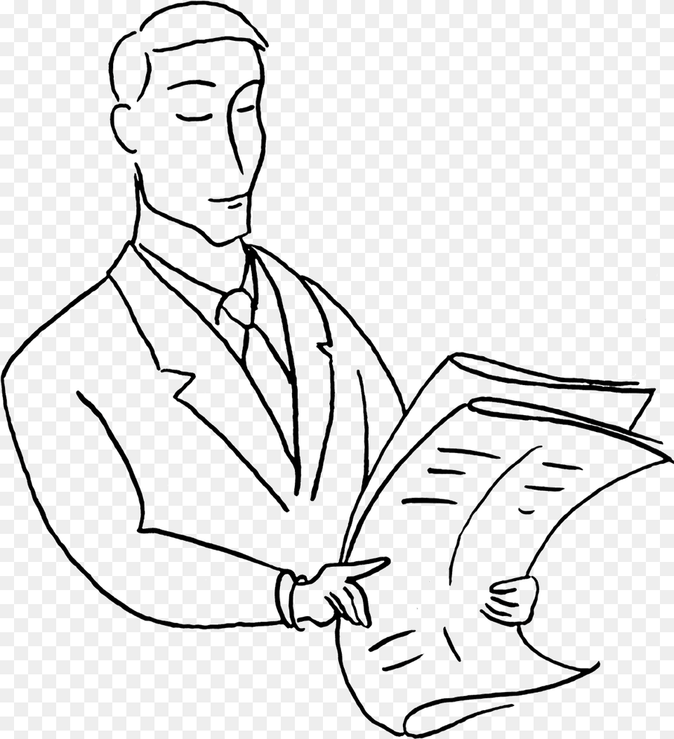 Mad Man Reading Newspaper Newspaper Clip Art, Person, Adult, Male, Face Free Transparent Png