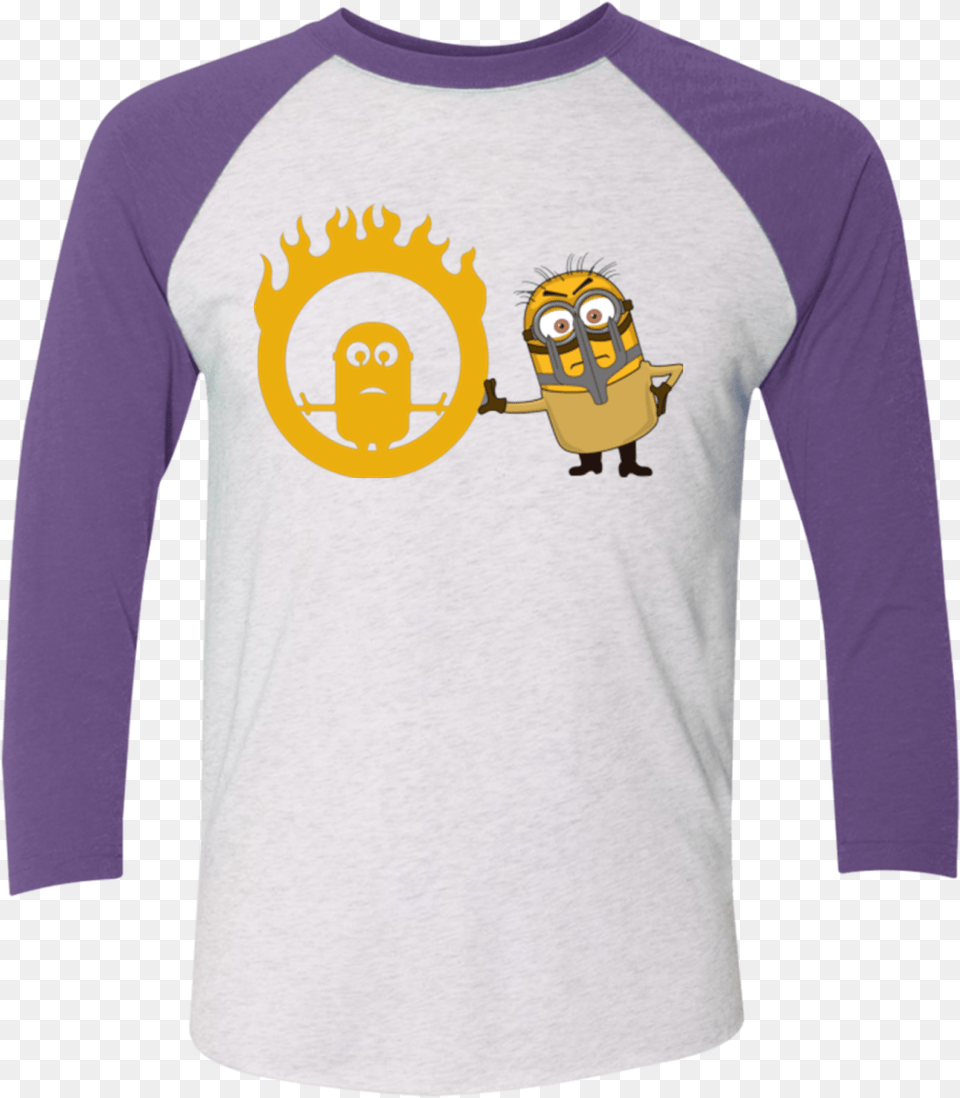 Mad Minion Men S Triblend 34 Sleeve Cv 22 Osprey T Shirt, T-shirt, Clothing, Long Sleeve, Person Free Transparent Png