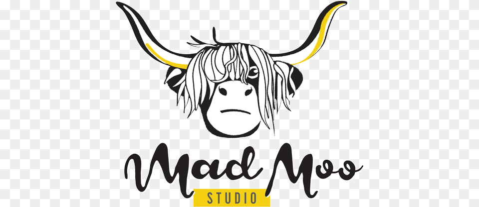 Mad Moo Logo Horn, Animal, Mammal, Cattle, Longhorn Png