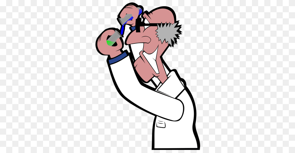 Mad Scientist Clipart Free, Person, Brush, Device, Tool Png