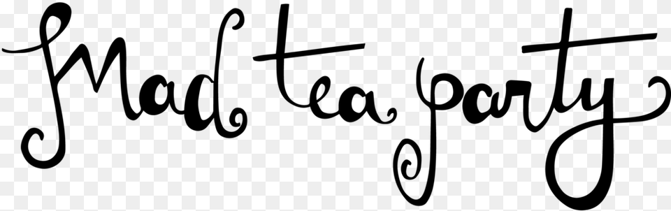 Mad Tea Party Font, Gray Png