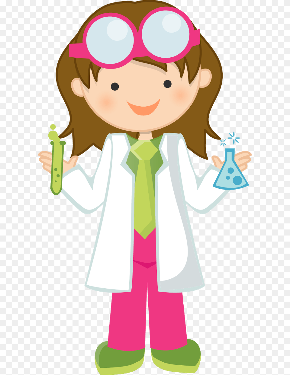 Mad Teacher Girl Scientist Clipart, Accessories, Lab Coat, Formal Wear, Coat Png Image