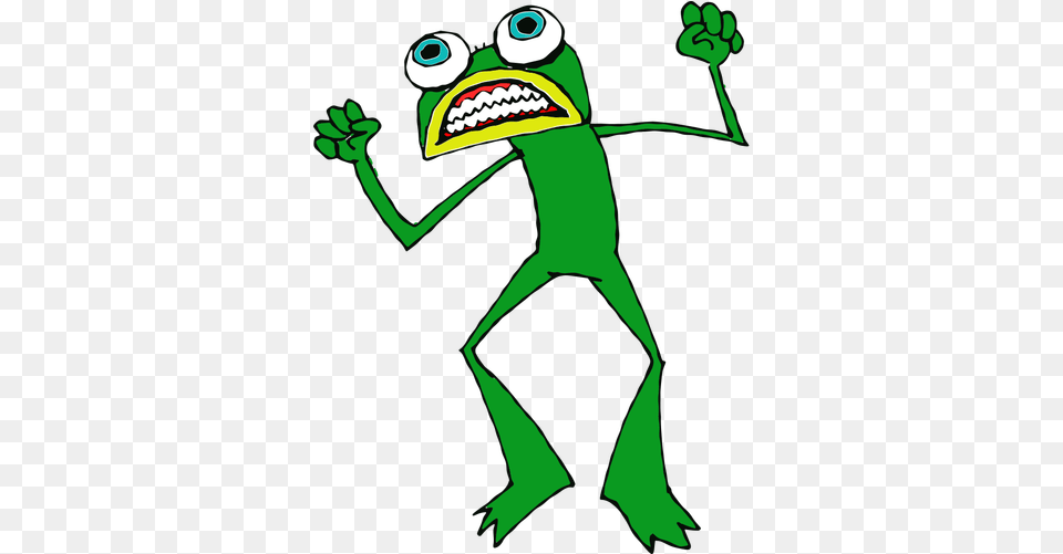 Mad Toad Svg Clipart Angry Frogs, Green, Person, Amphibian, Animal Png