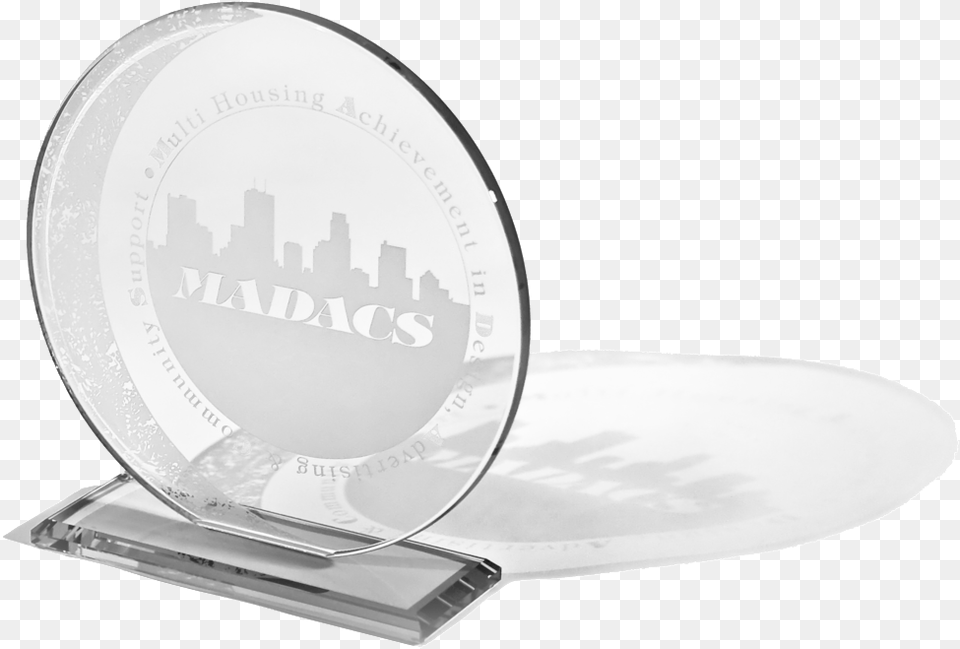 Madacs Award Trophy, Silver, Disk Png Image
