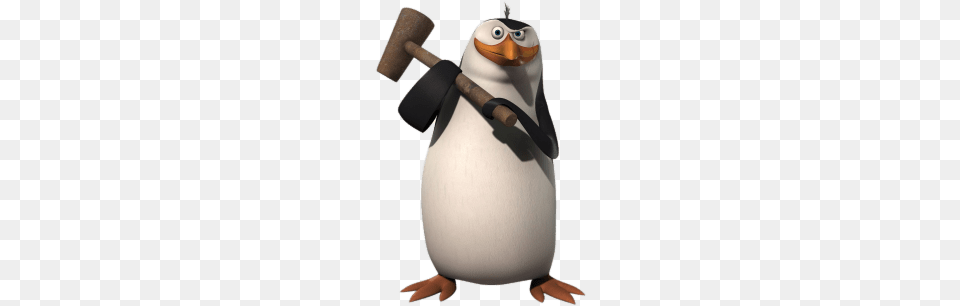 Madagascar Penguin With Hammer Penguins Of Madagascar Rico, Animal, Bird, Smoke Pipe Png