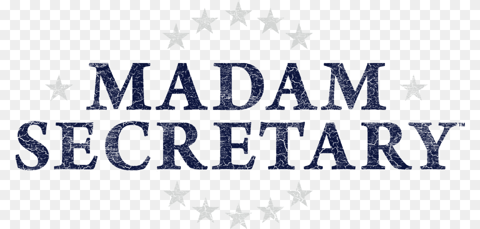 Madam Secretary Distress Logo Women39s T Shirt Madam Secretary Logo, Symbol, Star Symbol, Text Png