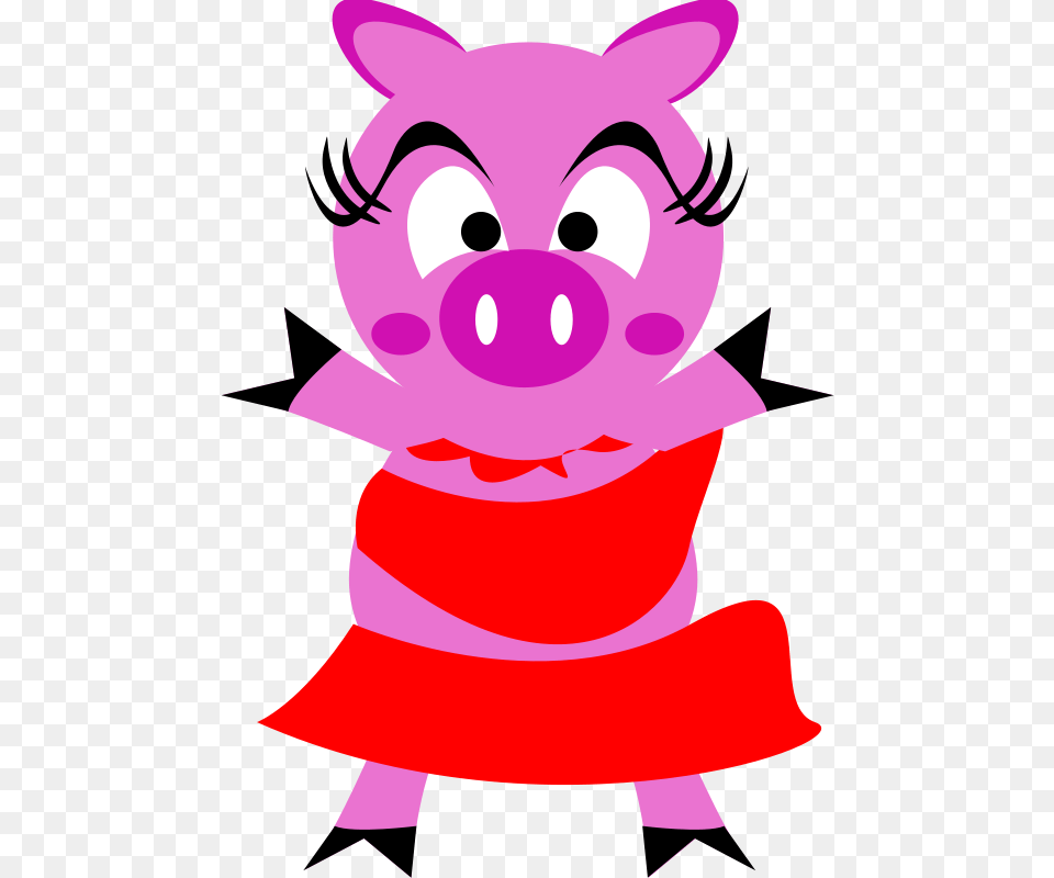 Madame Pig, Cartoon, Nature, Outdoors, Snow Png