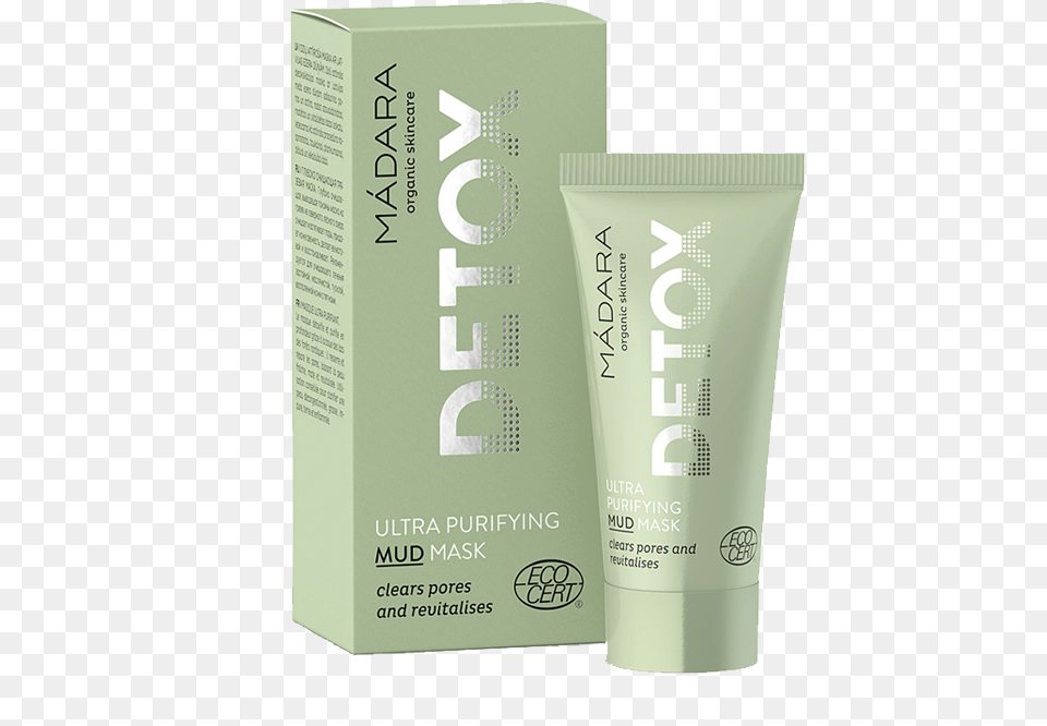 Madara Organic Cosmetics Ultra Purifying Mud Mask Detox Madara Detox 12 5 Ml, Bottle, Lotion, Aftershave Png