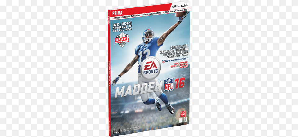 Madden Nfl 16 Strategy Guide Madden Nfl 16 Official Strategy Guide Prima Official, Helmet, Adult, Sport, Playing American Football Png Image