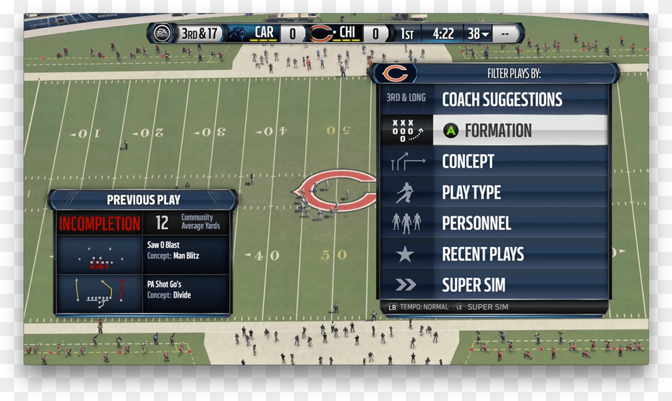 Madden Play Call Screen, Scoreboard, Field, Person Free Png