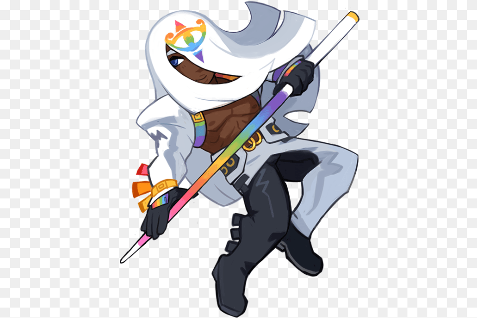 Made A Gay Pride Colour Alt For Venom And A Lesbian Guilty Gear Venom, People, Person, Art, Sword Png Image