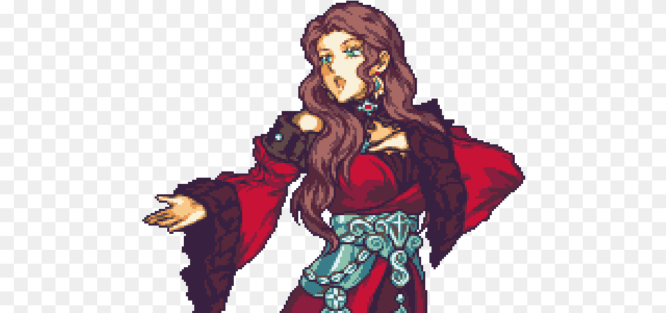 Made A Halfbody Gba Style Sprite Of Timeskip Dorothea Fire Emblem Pixel Art, Adult, Person, Female, Woman Png Image